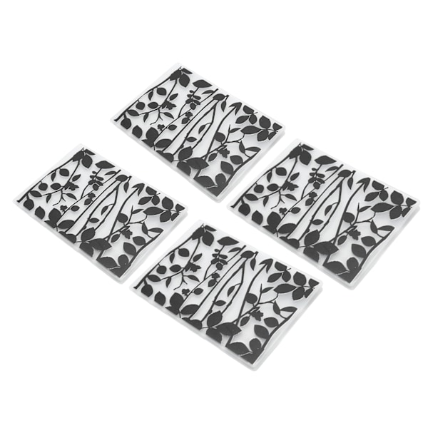 4 stk. pregefolder DIY lage dekorative teksturer plast pregede designmaler for håndverksprosjekter