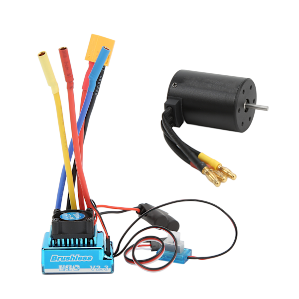 3650 2300KV Borstlös Motor med 120A Borstlös ESC Elektronisk Hastighetsregulator för 1/8 1/10 RC Bil