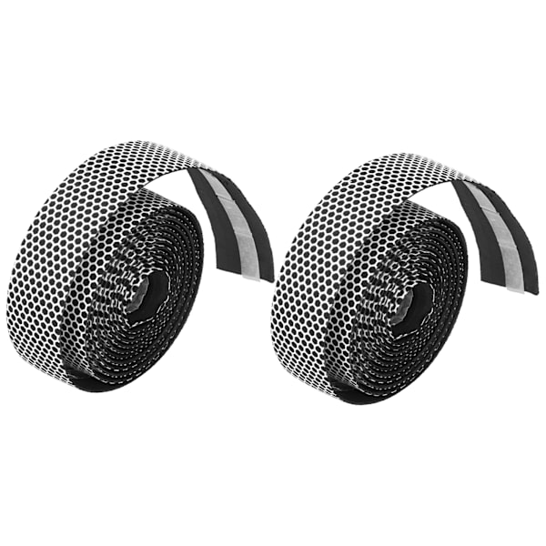 Landeveissykkel Styretape Sykkel Anti-Skli Håndtak Grip Wraps Bånd med Styrepropper (Svart Hvit)