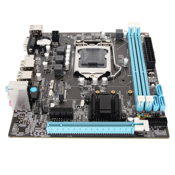 Skrivebords Hovedkort H61 6 USB2.0 DDR3 M.2 NVMe NGFF 100Mbps LAN Micro ATX Hovedkort for LGA1155 Sokkel I3 I5 I7
