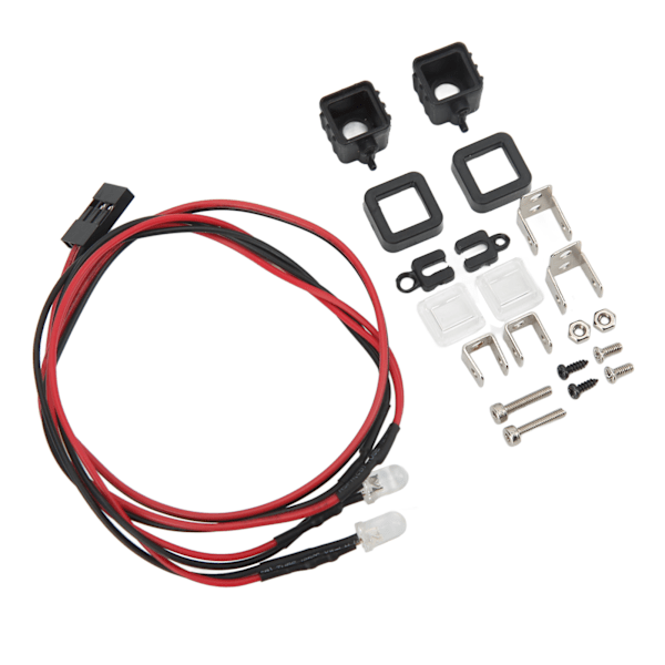 RC Car Spotlight Reglerbar Sockel Plast Vit Belysning Låg strömförbrukning Allmänt RC Modell Strålkastare Quadrate Lamp