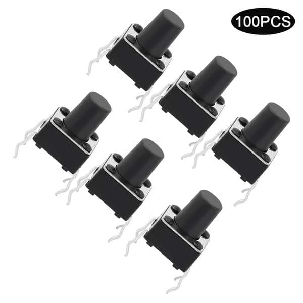 【NX】100 stk. Momentan taktil trykknapkontakt Mini Micro Tact Switch Tilbehør 6 x 8 mm