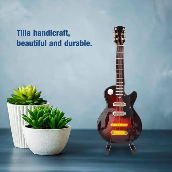 【NX】Miniatyr Tilia Hantverksgitarrform Elgitarrinstrument Modell med presentpaket
