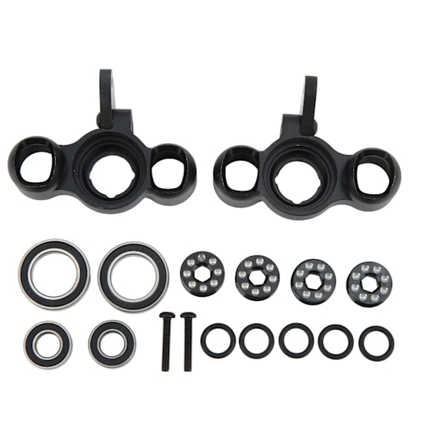1 Par Aluminium RC Styrekopp med Forstørrede Lagre for Arrma Karton 1/8 RC Bil Svart