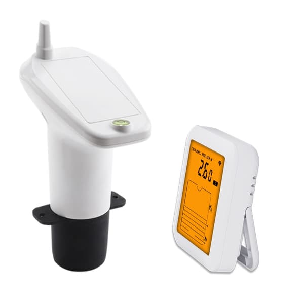 Ultrasonic Level Meter Water Level Gauge with LCD Screen, Wireless Water Tank Level Sensor, IP65 Waterproof, 1-5m Measuring Range 319