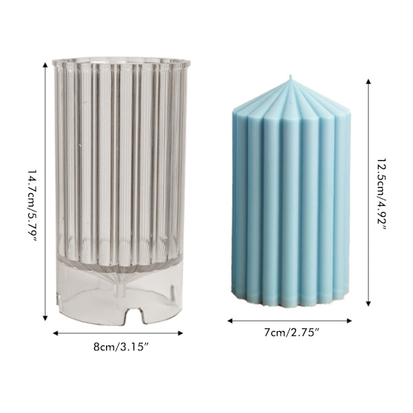 Groft stativ til duftlysform geometrisk form Plastlysform til fremstilling af paraffinvoks og karnaubavoks