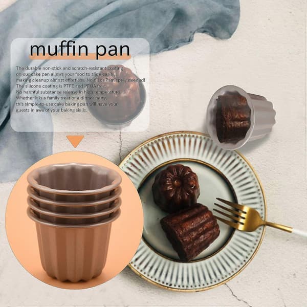 Canele-form, Cannele-muffinsform, 4 stk. non-stick-cannele-forme