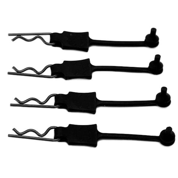 4st 1/10 RC Bilklämmor Pins Universal Car Shell Bult Spärr Clip Ersättningsmodell Bil Shell Tillbehör Svart