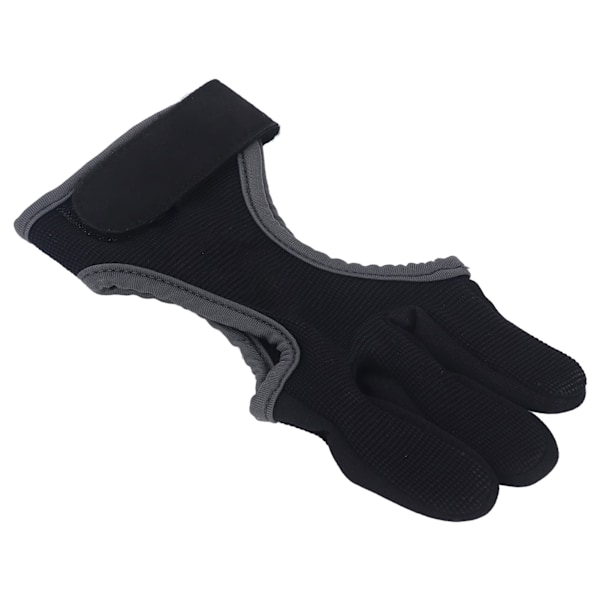 Archery 3 Finger Glove Dragsträng 3 Finger Guard Protection Tab för Traditional Recurve Bow L