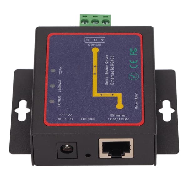RS485 til RJ45-omformer 300bps til 230400bps Minus10℃ til 55℃ 10/100M Datahastighet Ethernet Seriell Server Kompatibel med Windows-system
