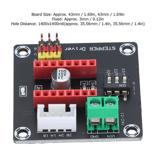 Driverudvidelseskort til 3D-printer 42 stepmotorer Elektroniske komponenter 8825/A4988
