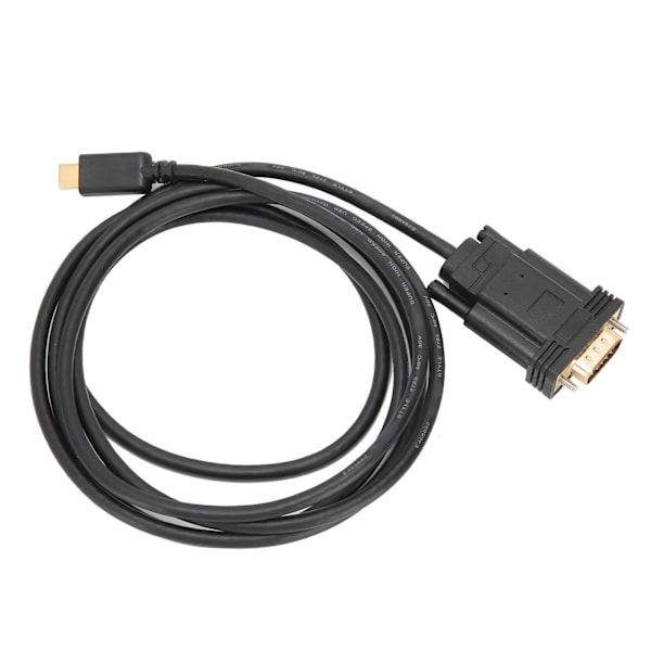A0105 USB 3.1 TypeC - VGA Urosadapterikaapeli 1,8 m Johto Tietokonetarvike Musta