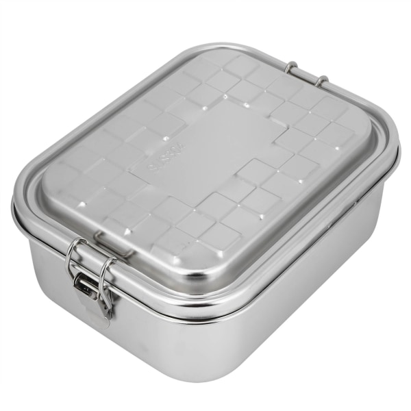 Single Layer Lunch Box Food Bento Container Stainless Steel 304 Home Accessory for StudentsMedium