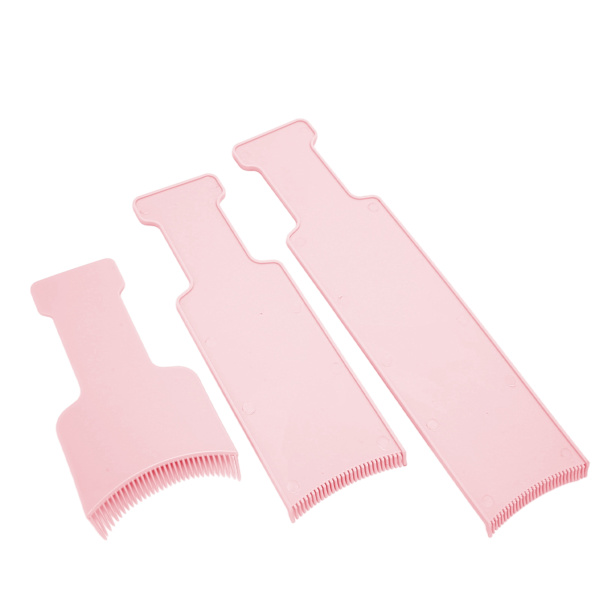 3 st Highlighting Board Frisör Frisörsalong Hårfärgning Sektionering Paddle Set Frisörverktyg för färgning rosa