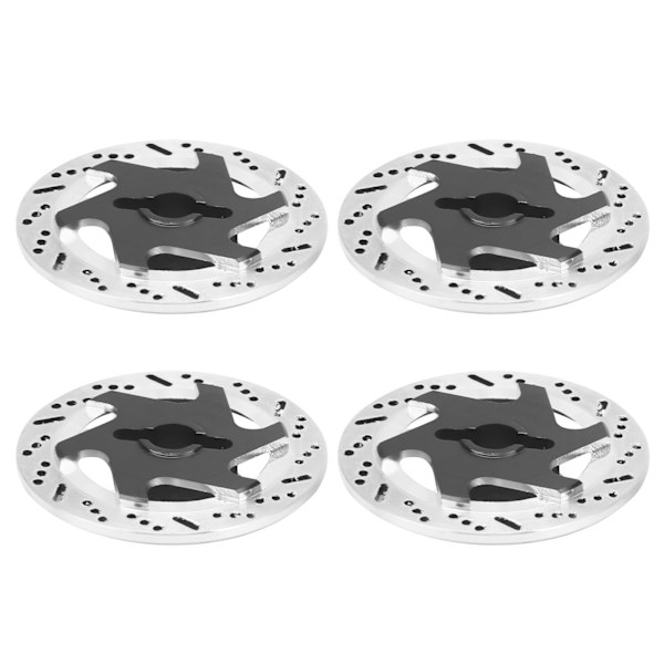 4 stk aluminiumlegering CNC-simulert bremseskiver Tilbehør Universal passform for 1:10 RC Car Black