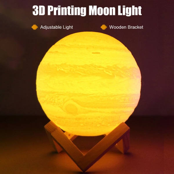 3D- print av Jupiter-lampan, tre färger, 15cm
