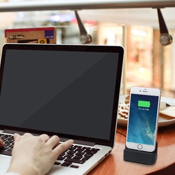 Til Iphone Magnetic Desktop Charging, Bærbar Bordoplader Dock Black