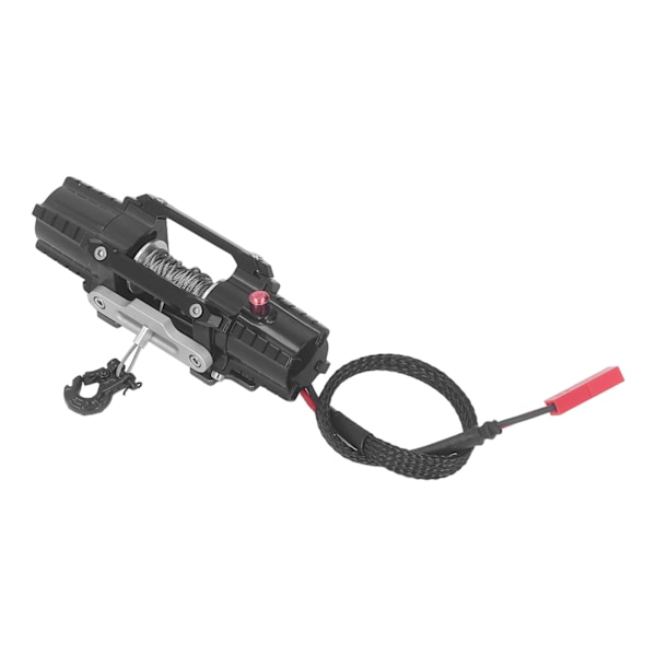 RC-vinsch Aluminiumlegering Elektrisk Dubbelmotor Simulerad Vinsch för Axial SCX10 90046 D90 1/10 RC-bil 6 till 8V Svart