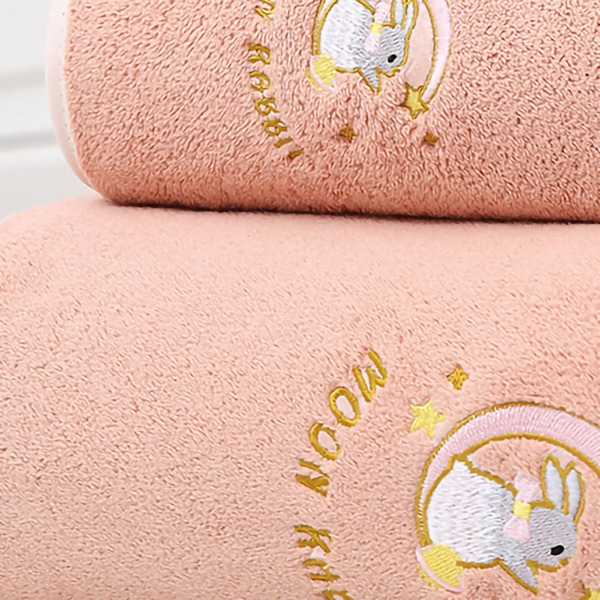 Kylpyhuoneen pyyhe Coral Fleece Vedenimeytys Pehmeä Paksuuntunut Suihkupyyhe Koti Ranta Vaaleanpunainen 70x140