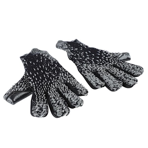 Fodboldmålmandshandsker Åndbare Fodboldhandsker Professionelle Anti-Slip Fodboldhandsker Sorte Nummer 8