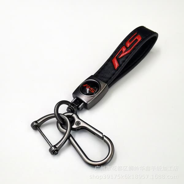 Bilnyckelring, bilemblem, metallnyckelring rs rs Gun colored hardware
