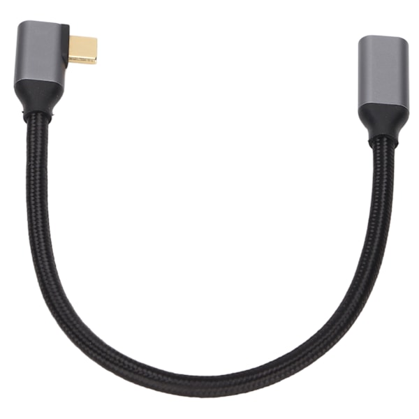 4K 100W PD 5A rätvinkelböj 90 grader Gen 2 USB3.1 Typ C hane till hona förlängningssladd25cm