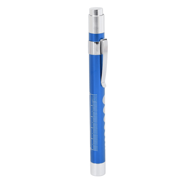 LED Penlight Gul belysning Konkavt huvud Aluminiumlegering Medical Pen Light med pupillmätare Blå