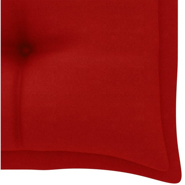 Havebænkpude Rød 100x50x7 cm Stof