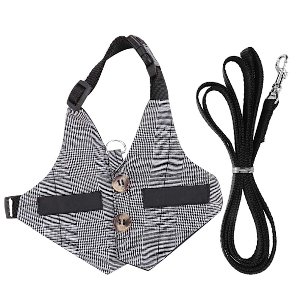 Mjuk kanin som andas sele med koppel Gentlemanly Style (M)