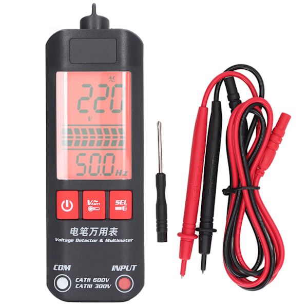BSIDE Intelligent Digital Multimeter Mini Håndholdt Dobbelttilstande Automatisk LCD Digital Tester Spændingsdetektor