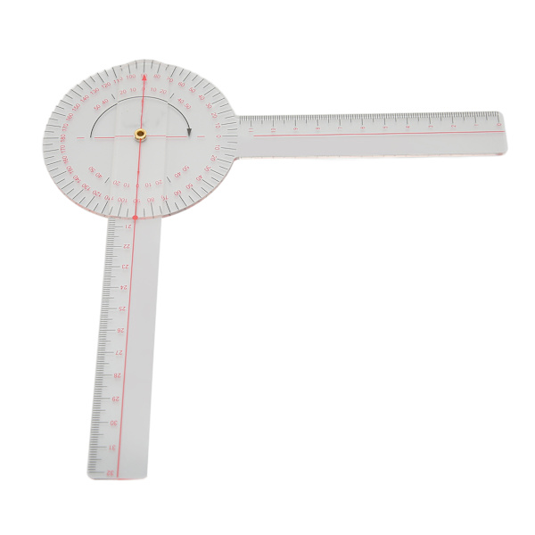 Liten led Goniometer 360 grader Klar skala Knän Armbågar Fingrar Goniometer Verktyg Transparent