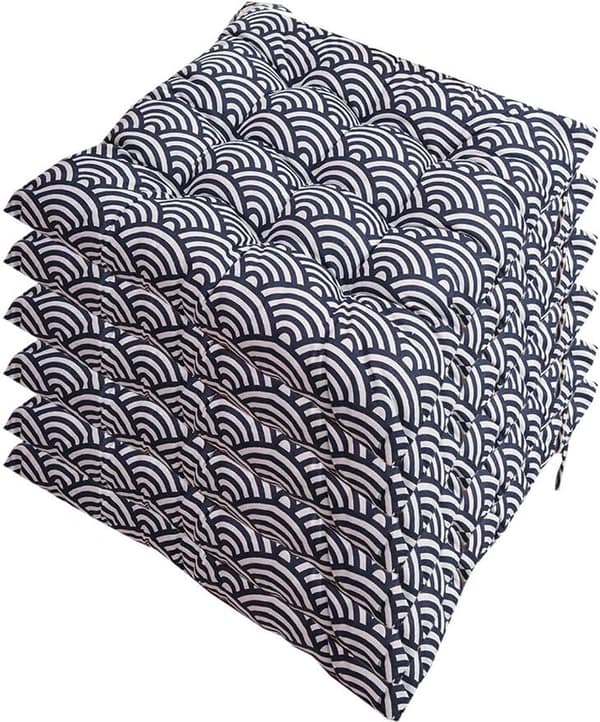 Set med 6 stolsdynor 40x40, prydnadskudde, stolsdyna, ZQKLA