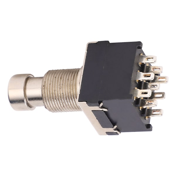 9-pins bryter for gitarpedalboks metall PVC Høytemperaturbestandig for lydutstyr Svart