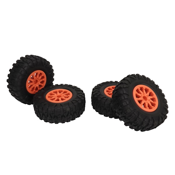 4 st 2,2 tum RC Crawler Däck med Nylon Triangulär Nav RC Bil Däck för Axial SCX10 90046 för Traxxas för Redcat GEN8 Orange