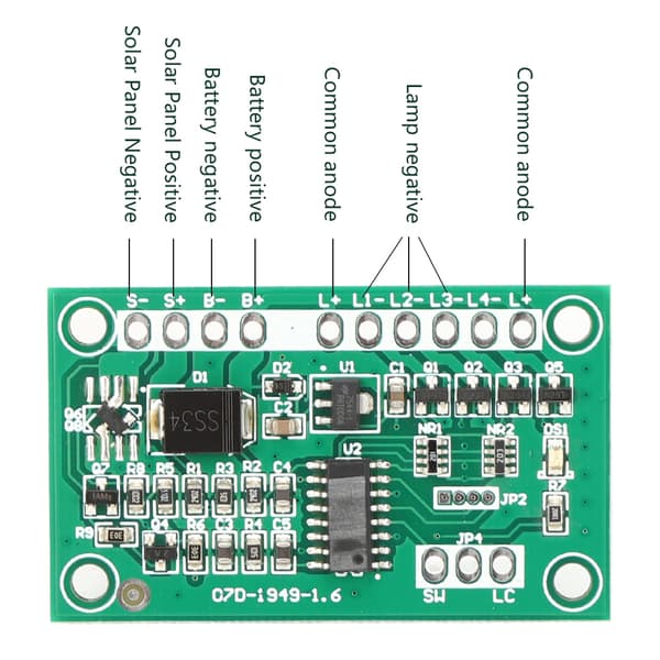 SC07D Solar Trafiklys Printkort Strobe Light Controller Styrmodul