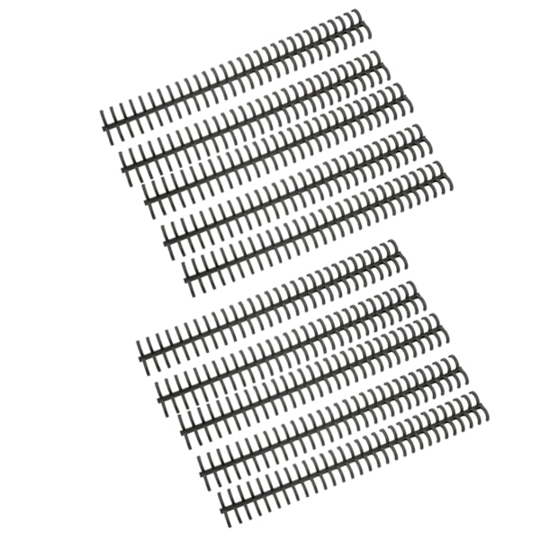 10 stk Bindende rygger Spiraler Spoler Kammar 30 hull plaststripe for løsblad 1/2in Diameter Svart