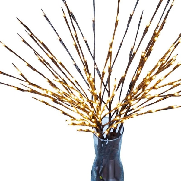 20 LED inomhus Trädgren Ljus Fest Bröllop Hem Trädgård Dekor Fairy String Lampa