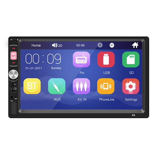 2 Din 7 tuuman auton radiosoitin Auton radio Multimediajärjestelmä Auton Bluetooth MP5-soitin