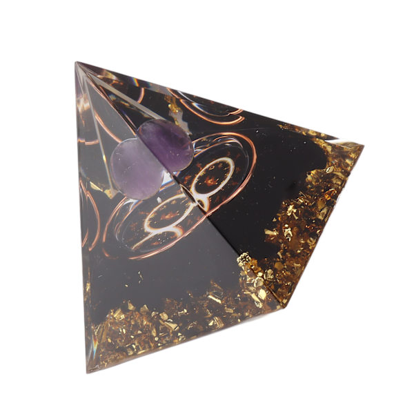 5 cm Orgonitpyramid för positiv energiläkning Kristallpyramidmeditation Orgonitpyramider Chakra Zodiac Energy Generator Oxen