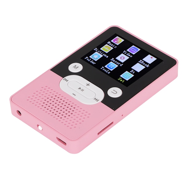 T9 MP4-spiller 1,8 tommers fargeskjerm tappefritt lyd MP3-spiller med Bluetooth 4.2 Støtter minnekortutvidelse Rosa 16GB