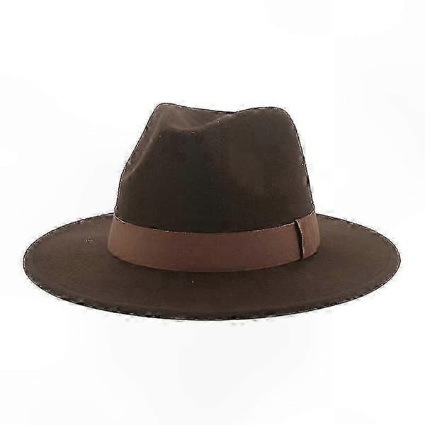 Klassiske fedorahatte kompatible med kvinder og mænd, stilfuldt vintertilbehør til kirker og bryllupper 60-62cm(XL) grey