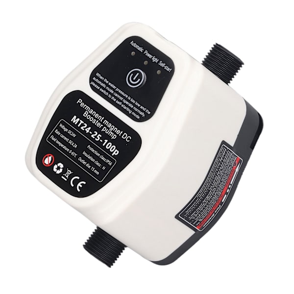 Boosterpumpe 100W 24V 25L Fuldautomatisk Intelligent Sensing Lydløs Vandtryk Booster Pumpe 100‑240V US-stik