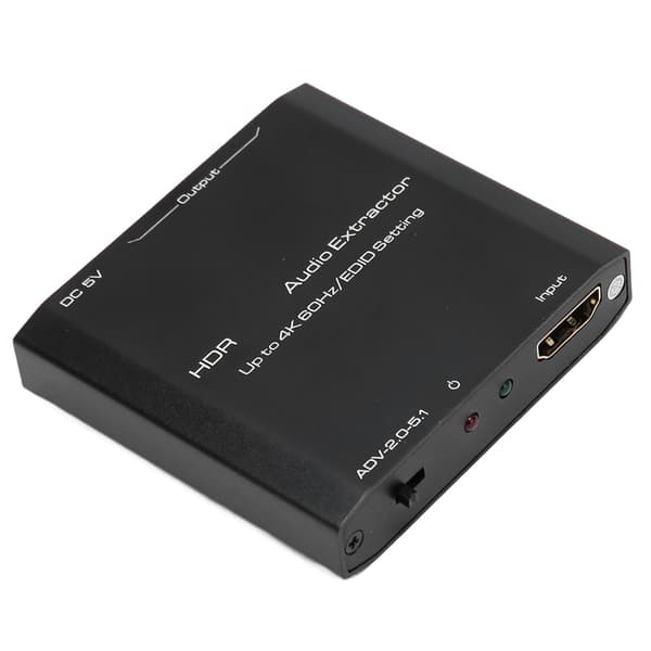 HDR HD Multimedia Interface Sound Extractor Understøtter 4K 60Hz EDID Indstillingskonverter til HDCP Digital DTS 5.1 PCM