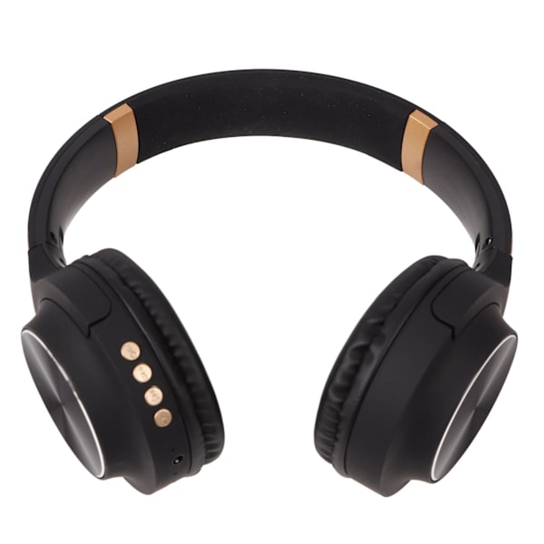 Foldbart Bluetooth-headset Multifunktionelt støjreducerende HiFi Stereo Trådløse Bluetooth-hovedtelefoner Sort