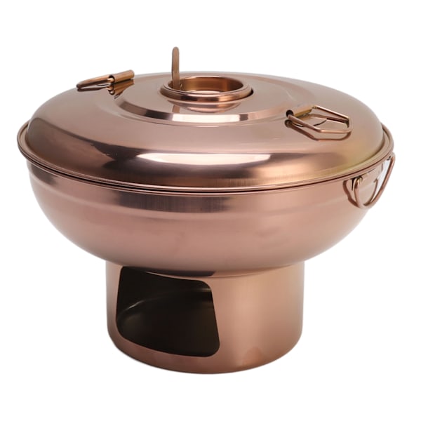 Kinesisk stil 410 Rustfrit stål Kul Lille Hotpot Tør Is Hot Pots Gammel Peking Enkelt Person Lille Hotpot Rosenguld