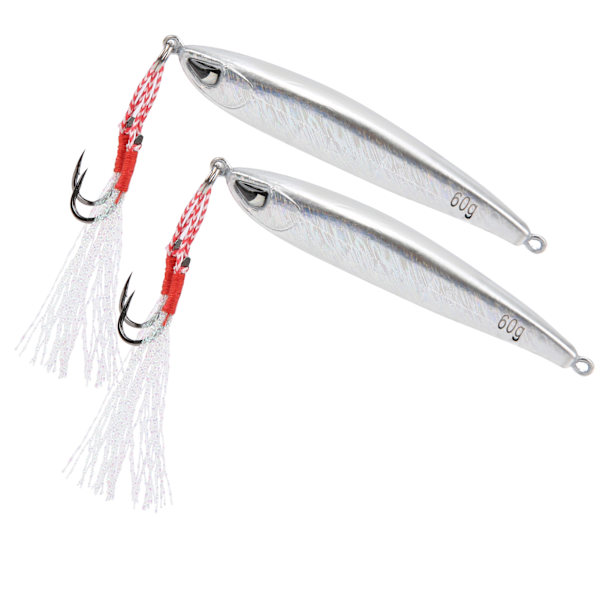 2st Fiskedrag 3D Simulering Ögon Jig Wobbler Crankbait Bass Öring Gädda Bait SwimbaitSilver