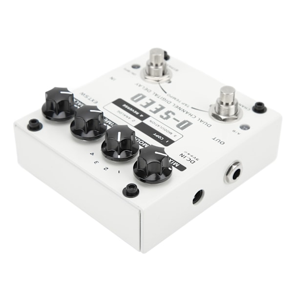 Forsinkelseseffekt Dual Channel 4 moduser elektrisk gitarreffekt Digital forsinkelse monoblock effektor DC9V 75mA