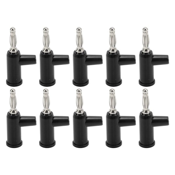 10 stk Lodfri Bananprop ABS Messing Lantern Åben Skrue Banankontakter til Inverter 4mm Sort