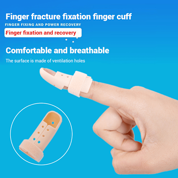 10 st Finger Splint Mallet Finger Support Splint Justerbar 5 Size Plast Finger Support Protector