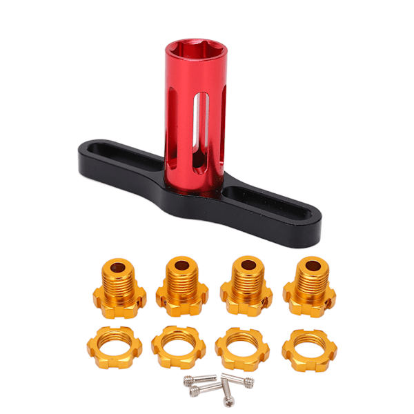 4 set 17 mm sexkantsmuttrar med splines för Traxxas 5353X EREVO Summit 1/10 RC-bil (guld)